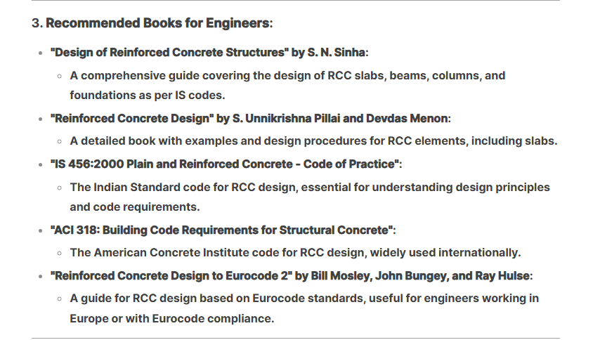 Reinforced Concrete (RCC) Slabs